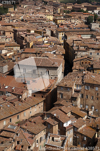 Image of view over siena from the tower of palazzo pubblico