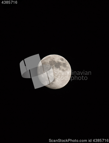 Image of Waxing Gibbous Moon in Portrait