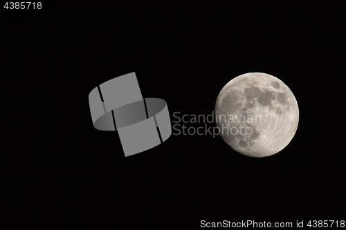 Image of Waxing Gibbous Moon with Copy Space Landscape