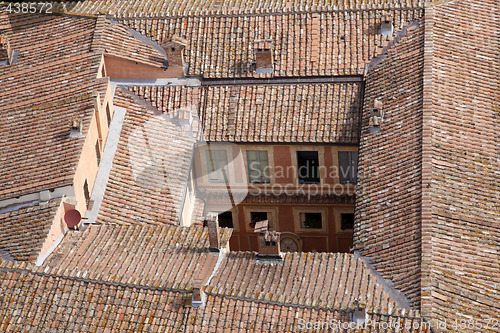 Image of roof top of the rocca salimbeni