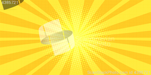 Image of yellow rays background pop art