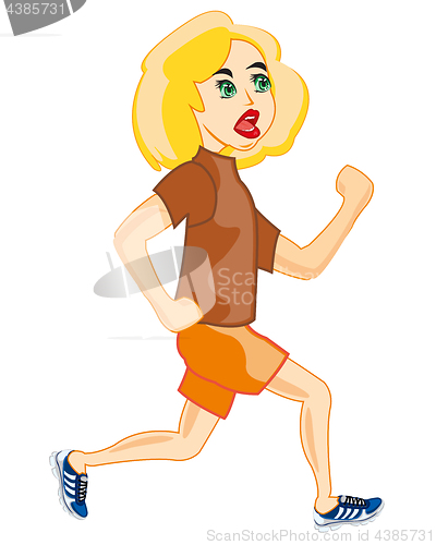 Image of Girl concerns with running