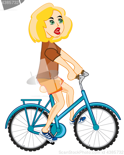 Image of Girl on bicycle