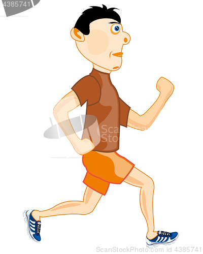 Image of Young man runs