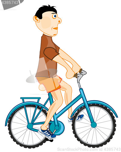 Image of Man on bicycle