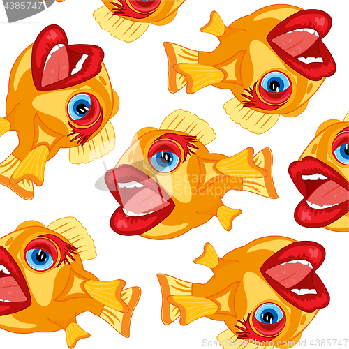 Image of Cartoon of fish pattern