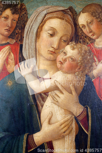 Image of Madonna with Child and two angels