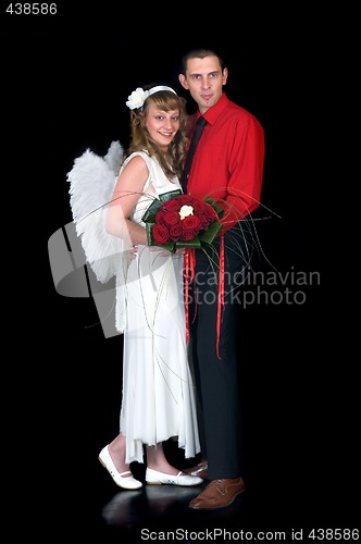 Image of Young happy wedding couple