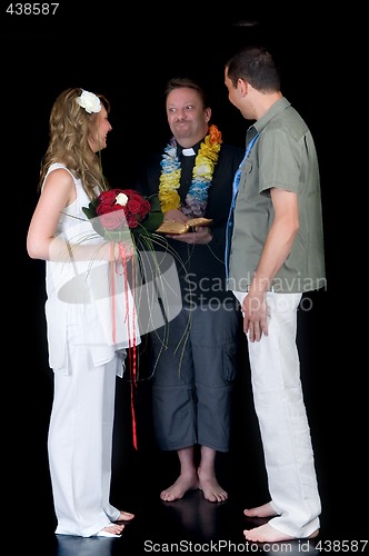 Image of Young happy wedding couple