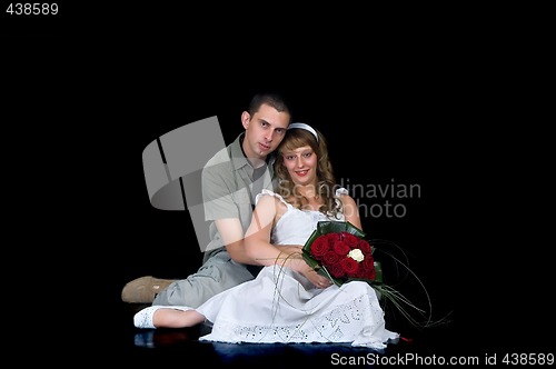 Image of Young happy wedding couple