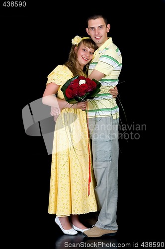 Image of Young happy wedding couple