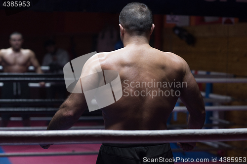 Image of muscular professional kickboxer