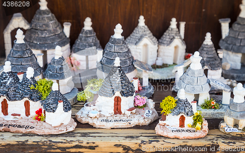 Image of ALBEROBELLO, ITALY - Trulli di Alberobello souvenirs for tourist