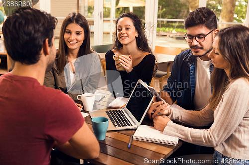 Image of Friends studying together 