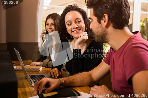 Image of Group of students working together