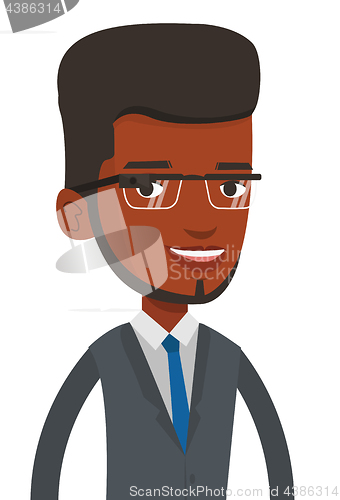 Image of Man wearing smart glass vector illustration.