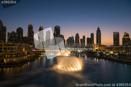 Image of musical fountain in Dubai