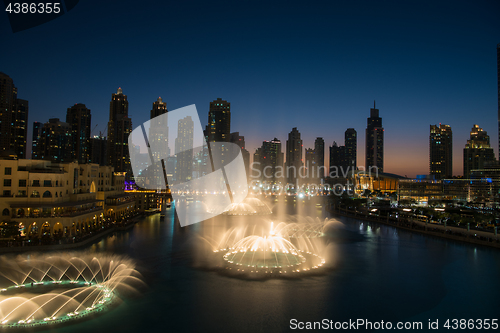 Image of musical fountain in Dubai