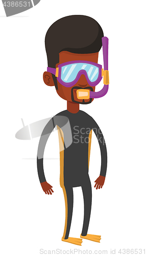 Image of Young scuba diver vector illustration.