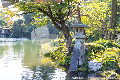 Image of Kenrokuen garden in kanazawa city of Japan