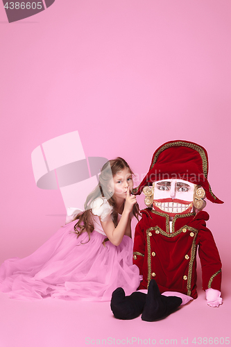 Image of The beauty ballerina with nutcracker