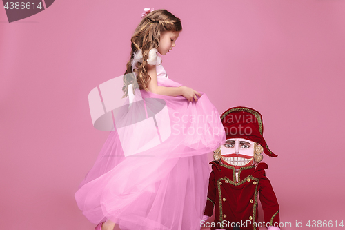 Image of The beauty ballerina with nutcracker