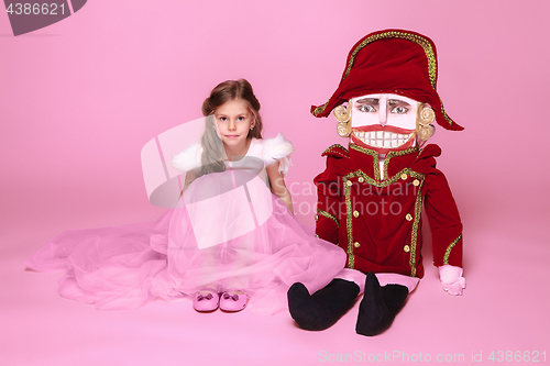 Image of The beauty ballerina with nutcracker