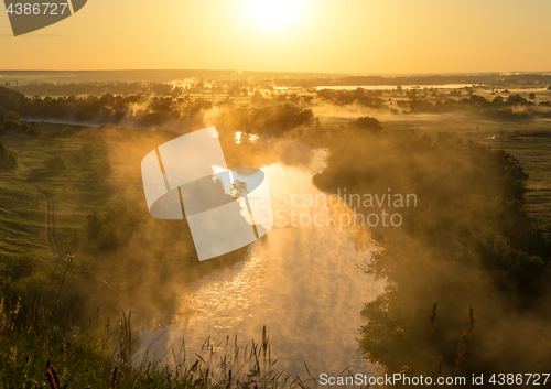 Image of Aerial view on river