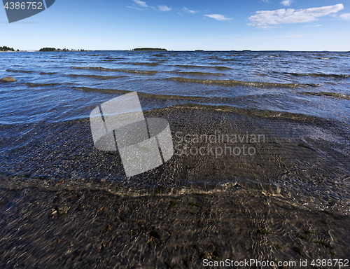 Image of Landscape with sea and the blue skies. Sweden