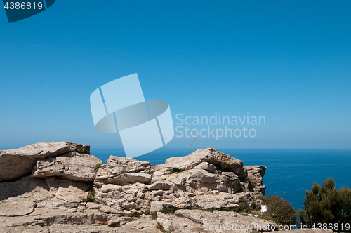 Image of Cliff and blue sea in Mallorca