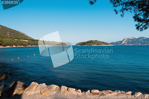 Image of Mountains and blue sea