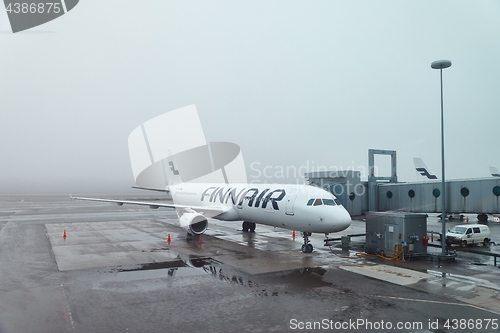 Image of Finnair plane at the airport