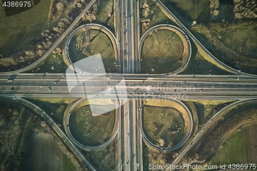 Image of Freeway cloverleaf interchange