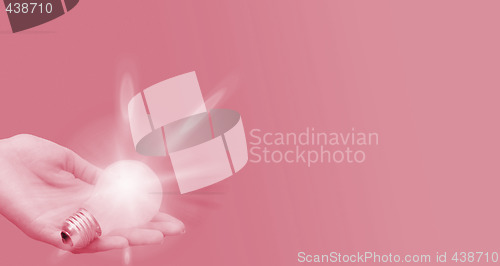 Image of Background with lit lightbulb