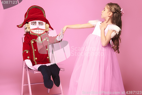 Image of The beauty ballerina with nutcracker