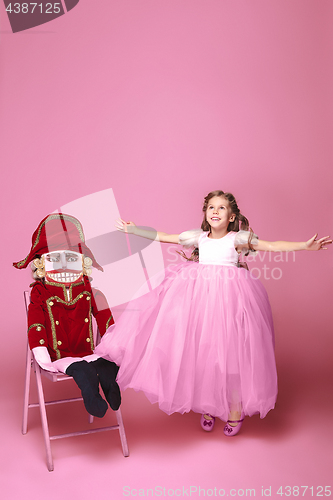 Image of The beauty ballerina with nutcracker