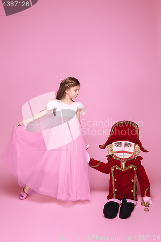 Image of The beauty ballerina with nutcracker