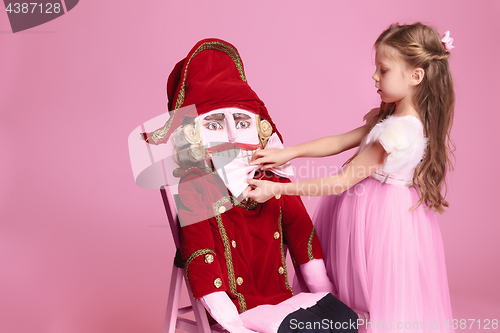 Image of The beauty ballerina with nutcracker