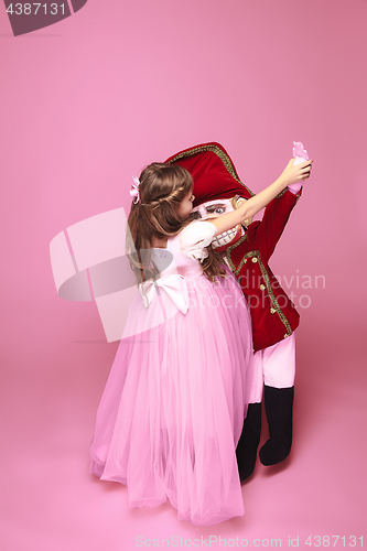 Image of The beauty ballerina with nutcracker