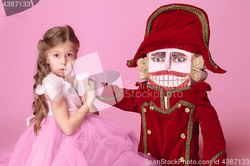 Image of The beauty ballerina with nutcracker