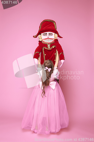 Image of The beauty ballerina with nutcracker