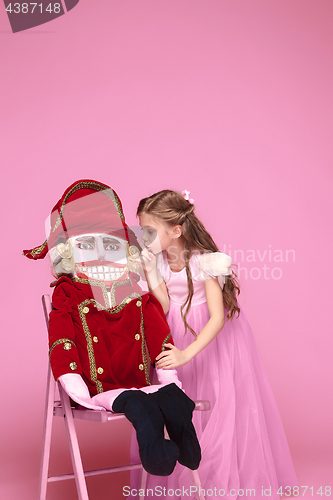 Image of The beauty ballerina with nutcracker