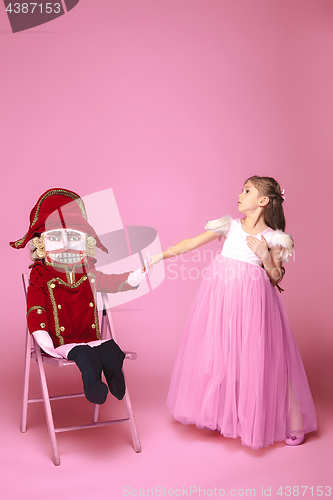 Image of The beauty ballerina with nutcracker