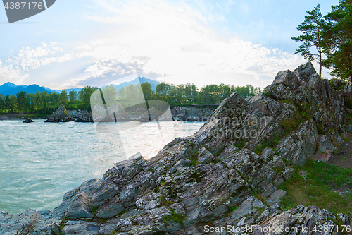 Image of Fast mountain river Katun