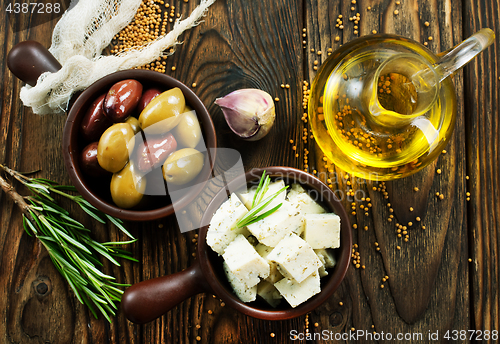 Image of cheese and olives