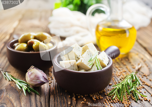 Image of cheese and olives