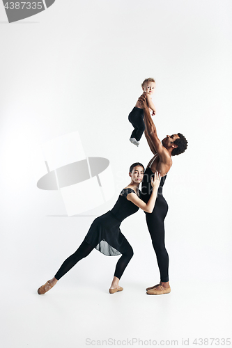 Image of A happy family on white background