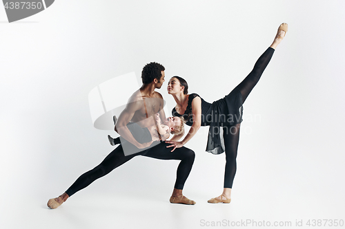 Image of A happy family on white background