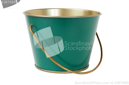 Image of Green bucket on white