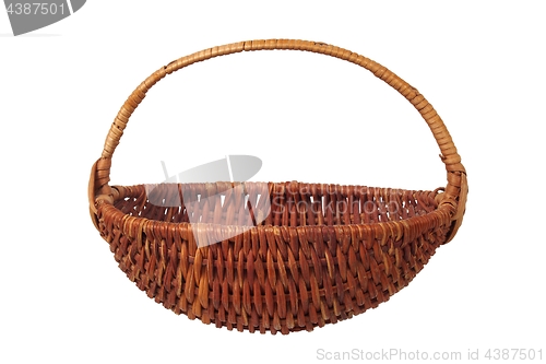 Image of Wicker basket on white